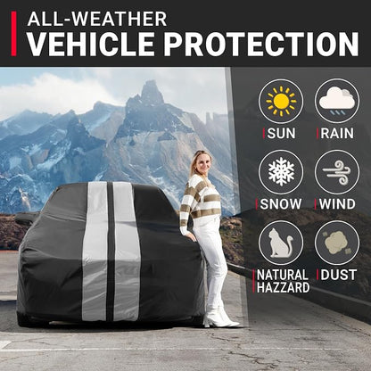 iCarCover Custom Car Cover for Pontiac Sunbird 4-Door Waterproof All-Weather - Image 2