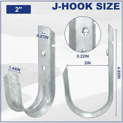 Gisafai 100 Cable Support J Hook, Cable Hooks - Image 2