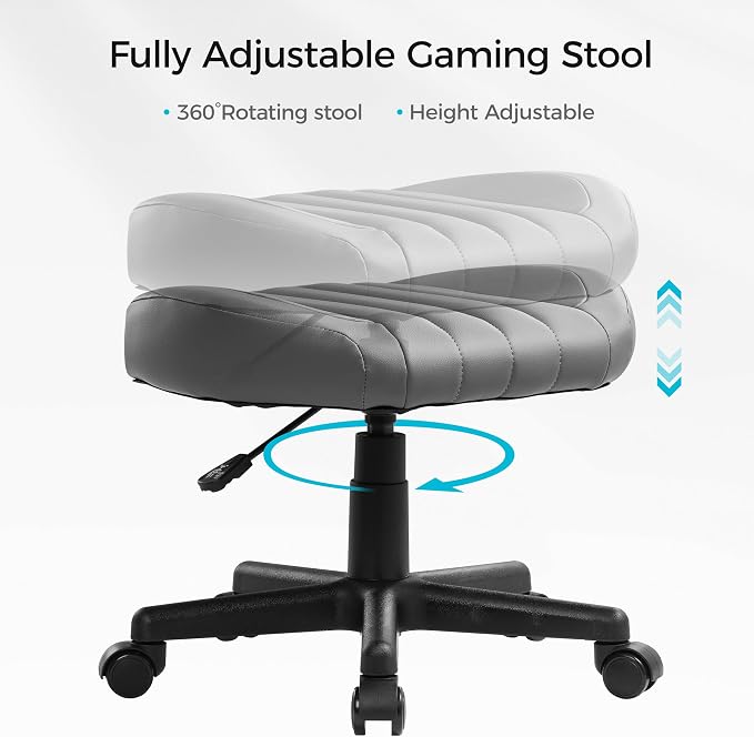 EUREKA ERGONOMIC Height Adjustable Foot Stool, 19x18'' Large Seat Under Desk - Image 5