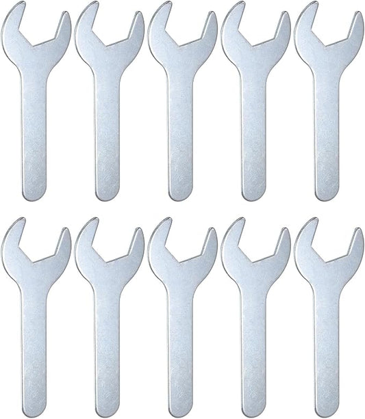 HARFINGTON 10pcs Small Wrench 24x120x2.3mm Metric U-Shaped Single Open Ended by HARFINGTON