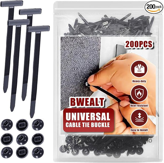 200Pcs Nylon Universal Cable Tie Buckle by BWEALT