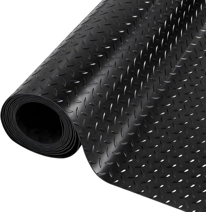 Nisorpa 16'5'' x 3'4'' Diamond Plate Flooring Roll, Rubber Garage Floor Mat by Nisorpa