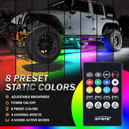 Xprite 4Pcs Underglow LED Lights - Image 3