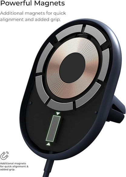 iOttie Velox Magnetic Wireless Charging Air Vent Car Phone Mount. Compatible - Image 4