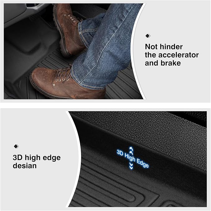 Powerty Floor Mats for 2021-2025 Kia Sorento Accessories All Weather Floor - Image 4