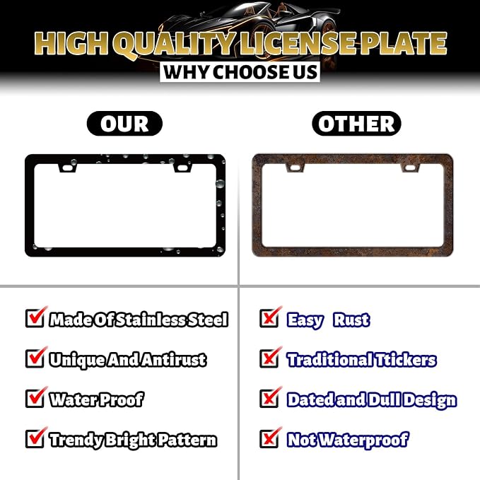 Arrow Print License Plate Frame Colorful Adventure Awaits License Plate Holder - Image 3
