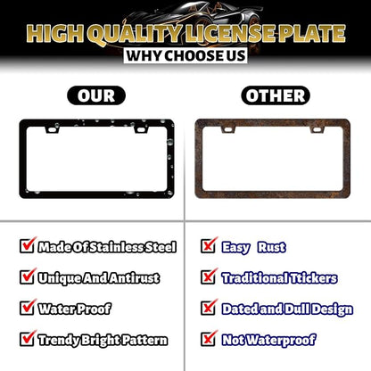 Fish License Plate Frame Fish Fear Me License Plate Holder - Image 4