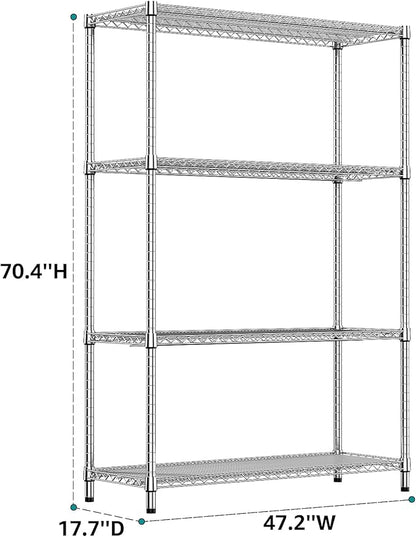 IZEUK 3400 LBS Garage Shelving Wide Storage Shelves 4 Tier Metal Shelves Heavy - Image 3