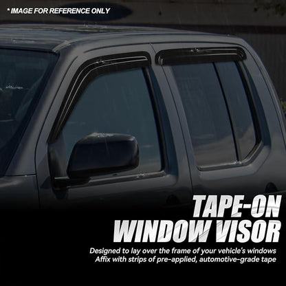 Auto Dynasty 4Pcs Carbon Fiber Pattern Window Visors Compatible - Image 3