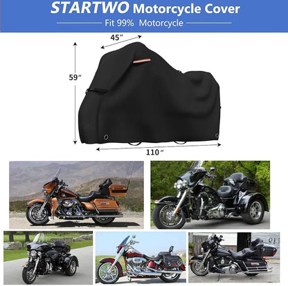 STARTWO Motorcycle Covers Waterproof Outdoor Storage - Image 2
