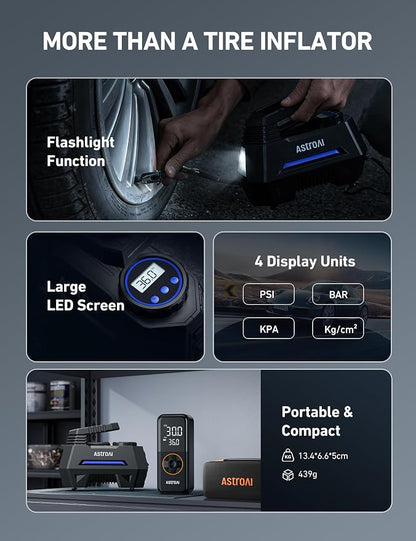 AstroAI Tire Inflator Portable Air Compressor Tire Air Pump - Image 7