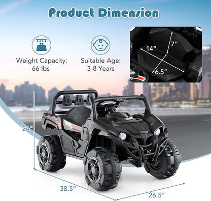 OLAKIDS 12V Ride on Car UTV, Battery Powered Off-Road Kids Electric Vehicles - Image 6