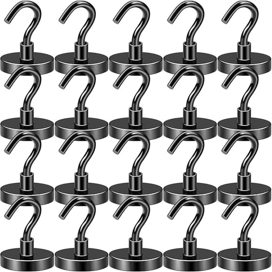 DIYMAG Black Magnetic Hooks, 118 LB Heavy Duty Strong Magnet by DIYMAG