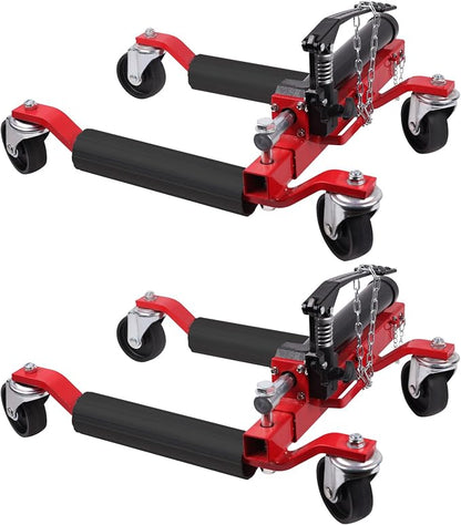 2 Pcs Car Wheel Dolly with Hydraulic Tire Jack, 1500LBS Capacity Trailer Dolly by GarveeTech