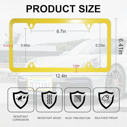 LivTee 4 Holes Stainless Steel License Plate Frames, Automotive Exterior - Image 3