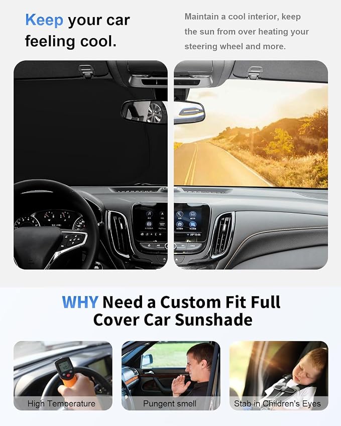 Sunshade for Transit Windshield Sun Shade Custom Sun Visor Fit 2015-2025 2026 - Image 5