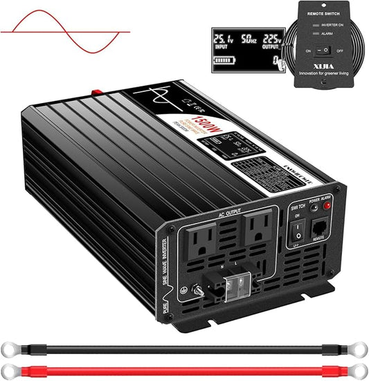 Xijia 1500W 48v to 120v Pure sine Wave 60HZ Solar Inverter by XIJIA