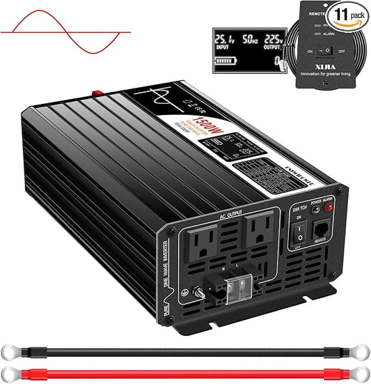 Xijia 1500W LCD-Dispaly 48v to 120v Pure sine Wave 60HZ Solar Inverter by XIJIA