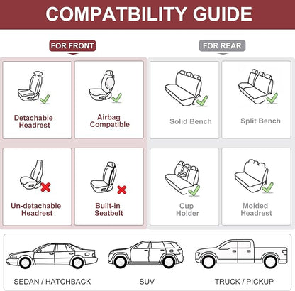 Car Seat Covers Full Set, Front and Rear Seat Covers - Image 8