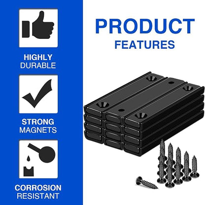 MIKEDE 12 Pack Neodymium Bar Magnets, 70LB Strong Rare Earth Mounting Magnet - Image 5