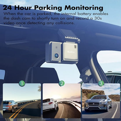 4K Dual Dash Cam Front and Rear, Wi-Fi GPS, 3 Inches IPS Touch Screen, Car - Image 7