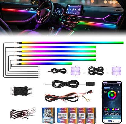 2025 Upgraded Dreamcolor Acrylic Interior Car LED Strip Light by AMKI