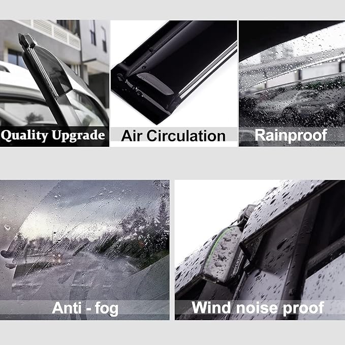 94627 Side Window Visor Wind Vent Deflector fit - Image 4