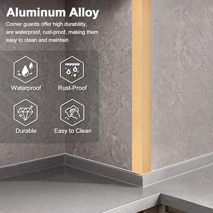 4PCS 45" Aluminum Metal Corner Protectors, Self Adhesive Corner Guards - Image 3