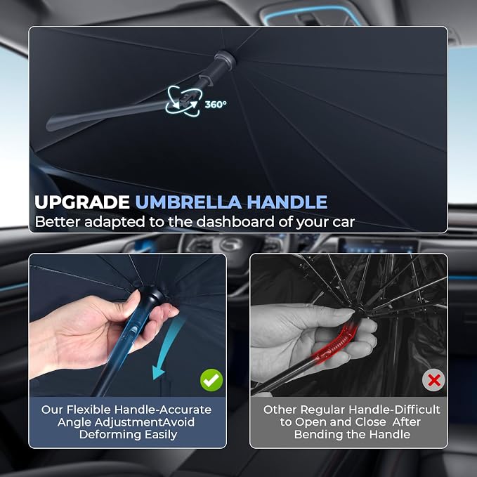 Windshield Sun Shade Umbrella for 2019-2025 Acura RDX Accessories: Custom Fit - Image 6