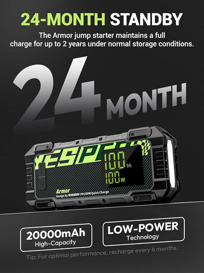 YESPER 3000A Jump Starter, 12V Car Battery Jump Starter - Image 5