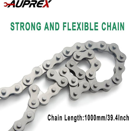 24 Inch Heavy Duty Chain Oil Filter Wrench, Adjustable Long Handle Tool Fits - Image 4