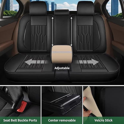 YORKNEIC Fit for Hyundai Kona Seat Covers 2018-2025: Leather Waterproof Car - Image 2