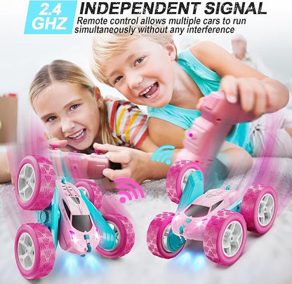 RC Cars, 2.4 GHZ Double Sided RC Stunt Car 360° Rotating Remote Control Crawler - Image 3