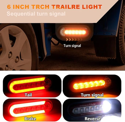 Agrieyes Trailer Lights with Bracket, Oval LED Trailer Lights with Sequential - Image 3