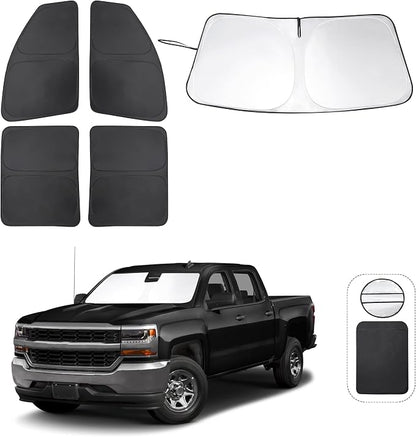 TINGLU Window Shades for Chevrolet/Chevy Silverado 2014-2019 Accessories Full by TINGLU