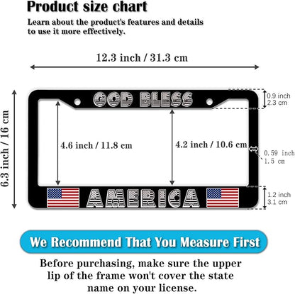 Car Plate Frame for Men Black and White License Plate Frames for Women God - Image 2