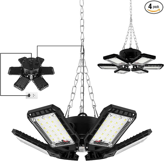 LED Garage Lights 4 Pack -180W, 18000LM 6500K Led Shop Light by Aoretic