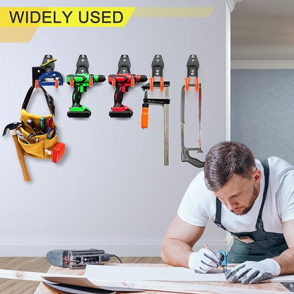 8 Pack Heavy Duty Garage Hooks Storage Organizer Wall Mount Power and Garden - Image 6