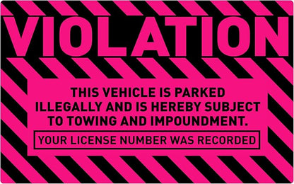 easykart labels 50 Parking Violation Stickers, 5 x 8 inch “Violation by EasykartLabels