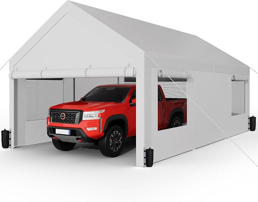 Shintenchi Carport 12' x 20' Heavy Duty Portable Garage, Car Port Canopy by Shintenchi