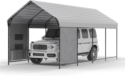 10'x20'x10' Heavy Duty Metal Carport, Steel Carports by SundaleOutdoor