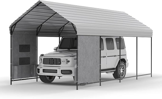 10'x20'x10' Heavy Duty Metal Carport, Steel Carports by SundaleOutdoor
