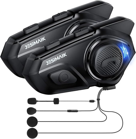 Motorcycle Helmet Bluetooth Headset, 10 Way 2KM Helmet Communication System by JESIMAIK