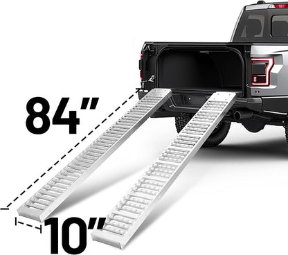 Rockland 84" x10" Steel Truck Ramps, 1000 LBS Capacity, Portable Trailer Ramps - Image 6