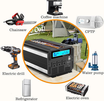 4000 Watt Power Inverter 12V DC to 110V 120V Converter - Image 6