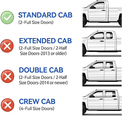 Window Visors Rain Guards for 1997-2003 Ford F150 Standard Cab, Out-Channel - Image 2