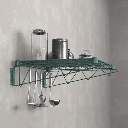 24" x 24" Green Epoxy Wire Wall Mount Shelf - Image 2