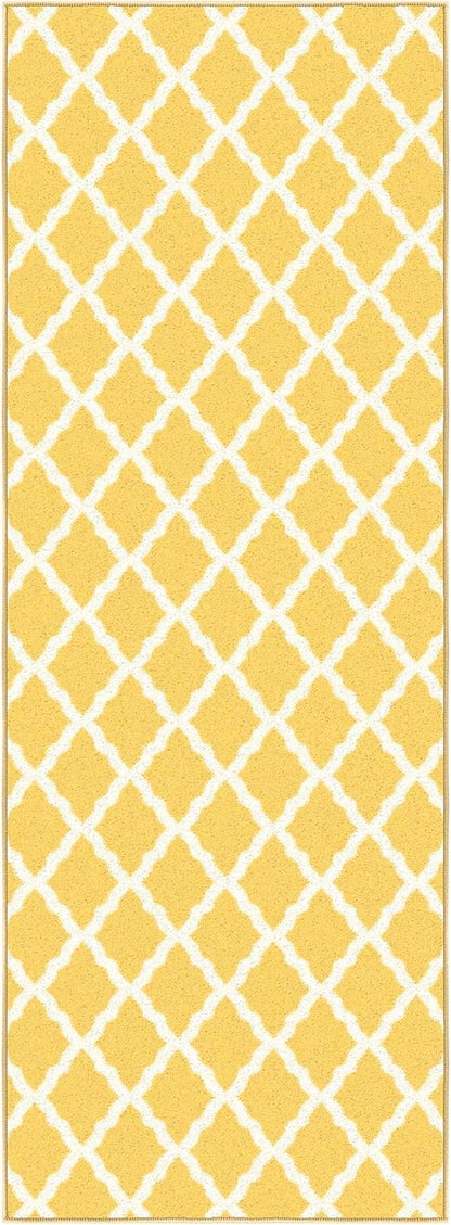 Ottomanson Hallway Runner Rug 2'2" x 6' Non Slip Trellis Area Rugs Easy to - Image 6