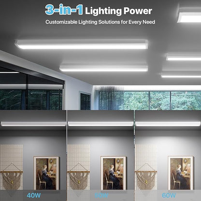 HYPERLITE 60W LED Wraparound Light 4 feet, 6600LM LED Shop Lights Fixture - Image 4