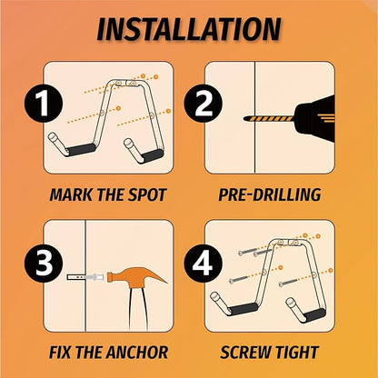 HUHOLE Garage Jumbo Utility Hanger, U Shape Tool Bracket - Image 5